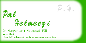 pal helmeczi business card
